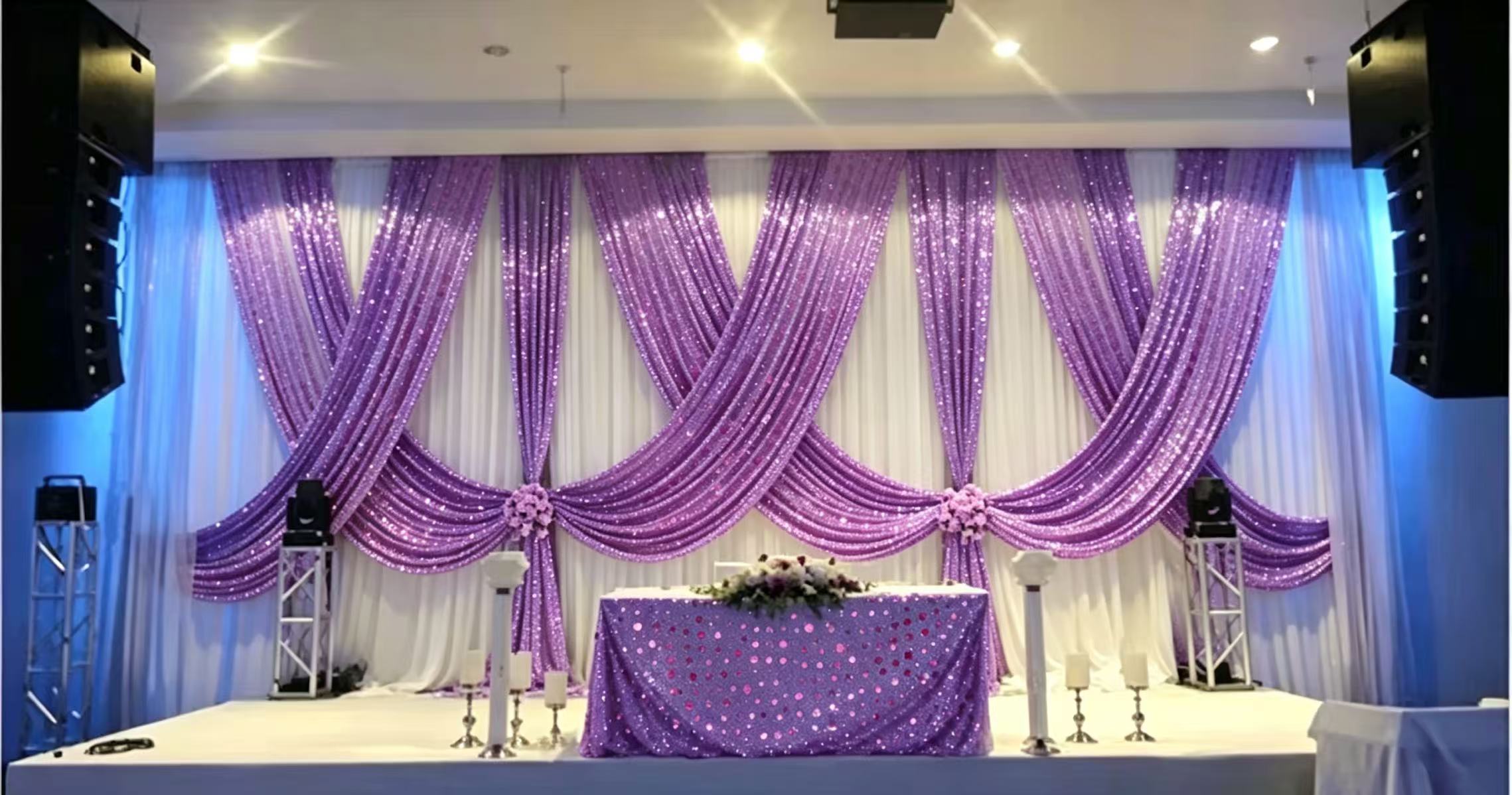 Event Party - 3X6M/10X20FT Wedding Backdrop Curtain Stage Background