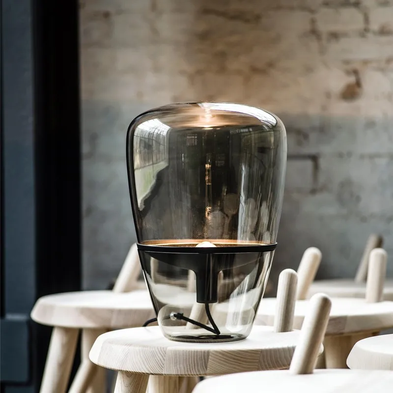 Led Balloon Light - Glass Table Lamp Czech Designer Desk