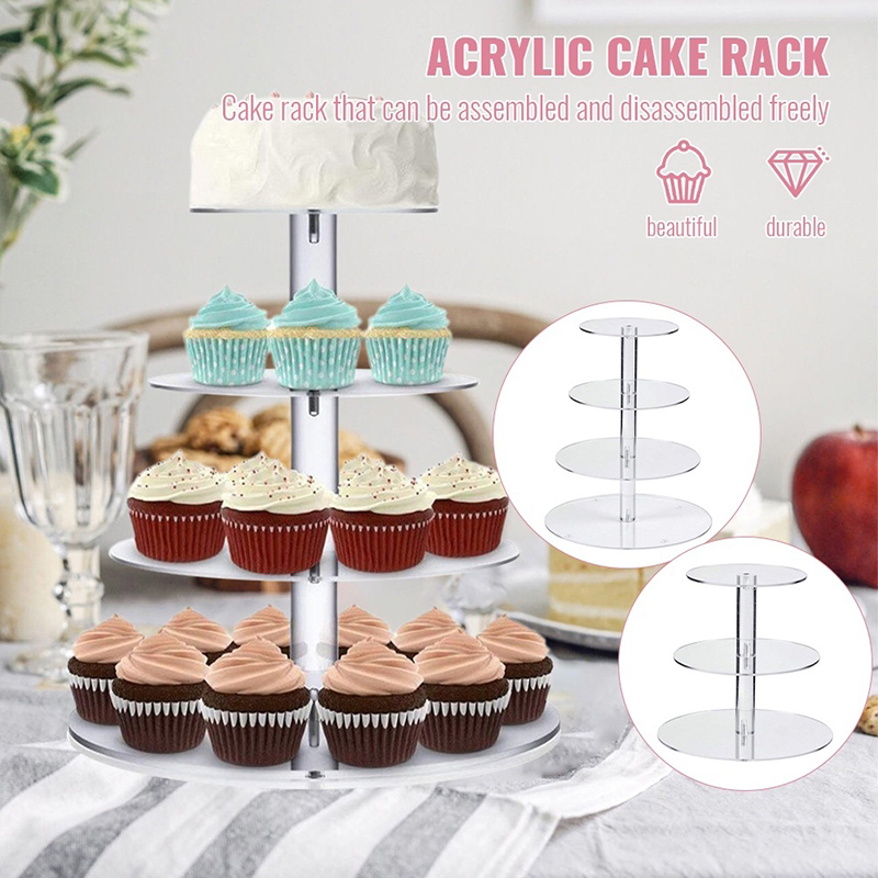 1 Pc 3/4/5 Tier Acrylic Round  - Cupcake Stand Tier recension och pris