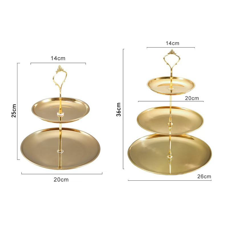 Gold Silver 2/3-Tier Cake Stan - Cupcake Stand Tier recension och pris