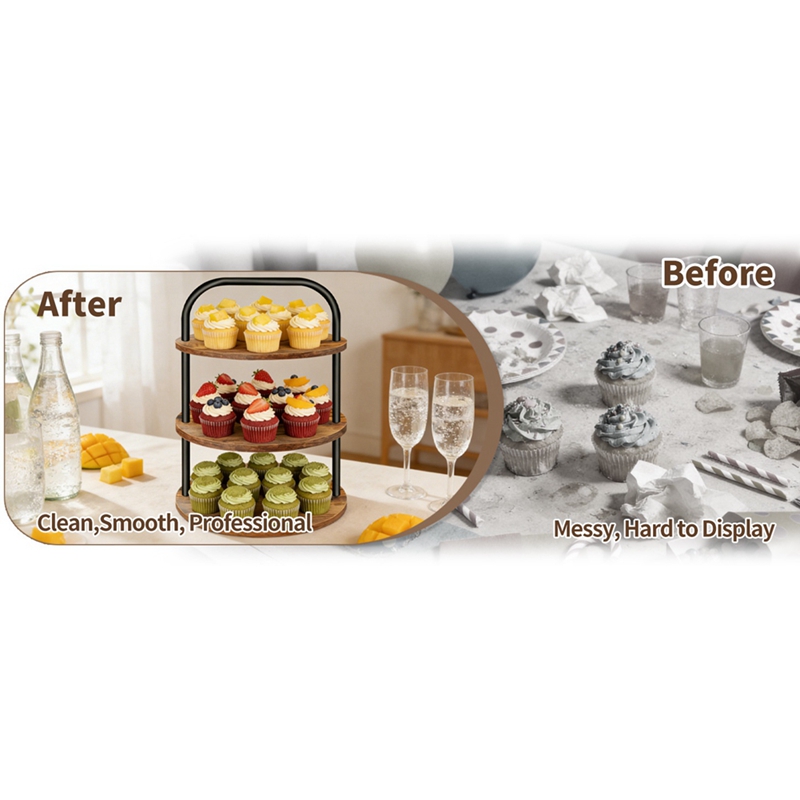 ABLN-Wooden Cupcake Stand Dess - Cupcake Stand Tier recension och pris