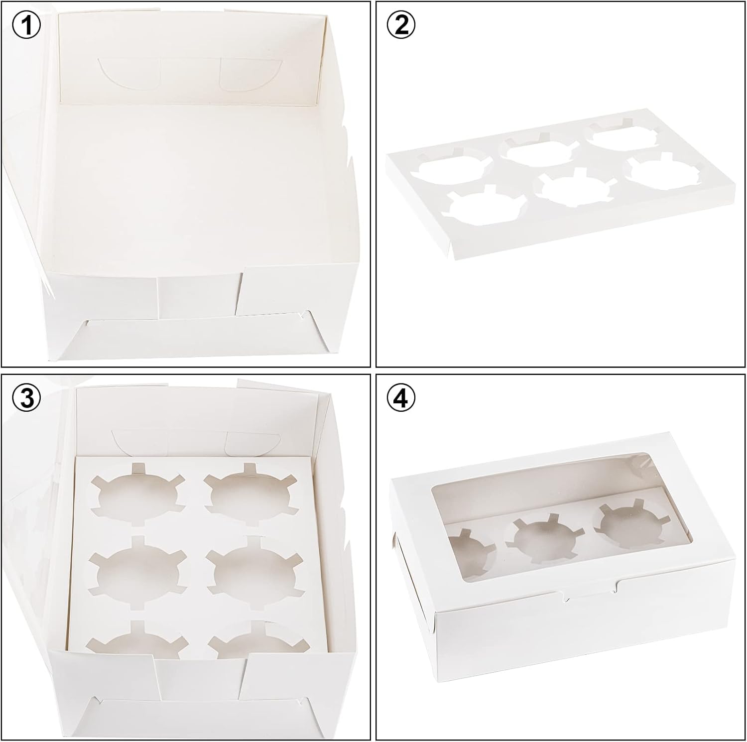 Cupcake Boxes with Clear Windo - Event Party Box recension och pris