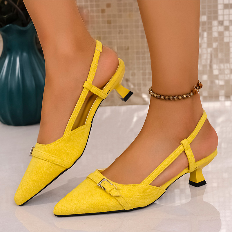 Fashion Yellow High Heels Sand - Neon Sign Party recension och pris