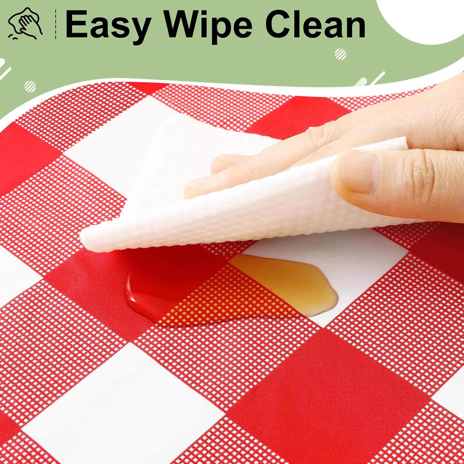 Rectangular Red White Checkere - Table Cloth Disposable recension och pris