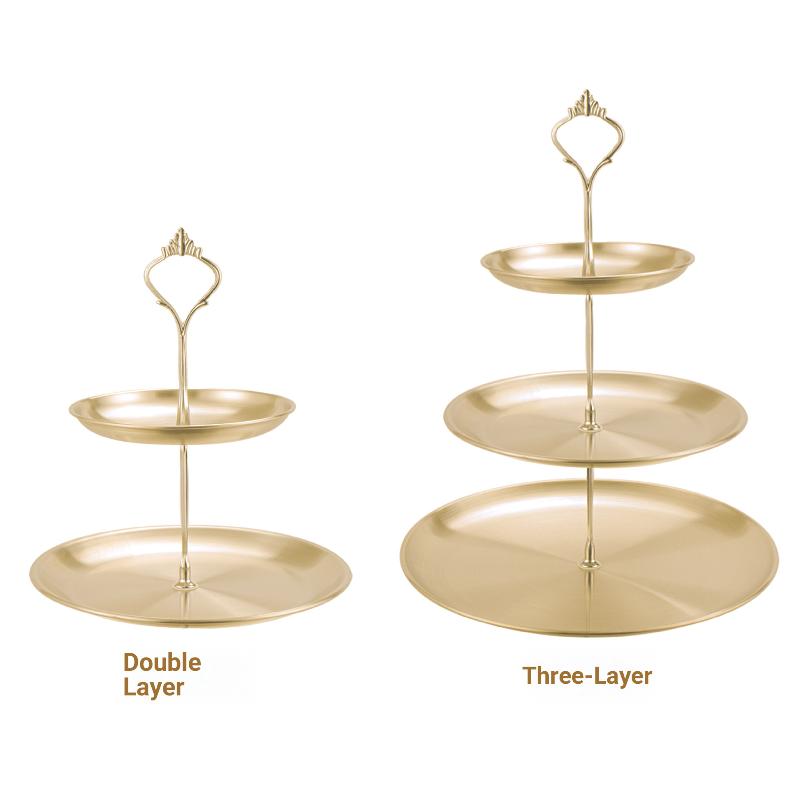 Gold Silver 2/3-Tier Cake Stan - Cupcake Stand Tier recension och pris