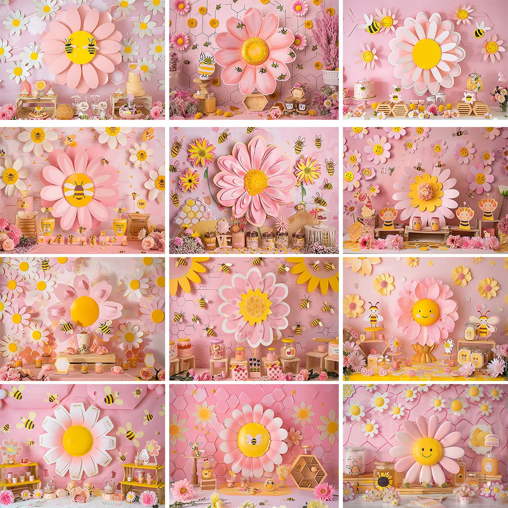 Mocsicka Sweet Daisy Girl Birt - Dessert Table Backdrop recension och pris