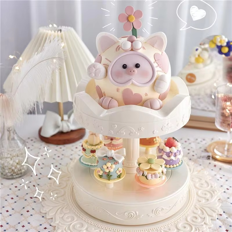2-tier Automatic Rotating Cake - Cupcake Stand Tier recension och pris