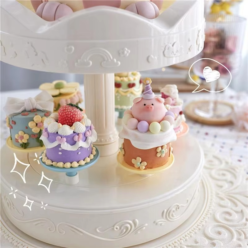 2-tier Automatic Rotating Cake - Cupcake Stand Tier recension och pris