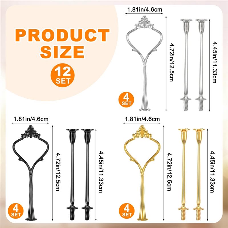 ABVC Hardware Kit 12 Sets 3 Ti - Cupcake Stand Tier recension och pris