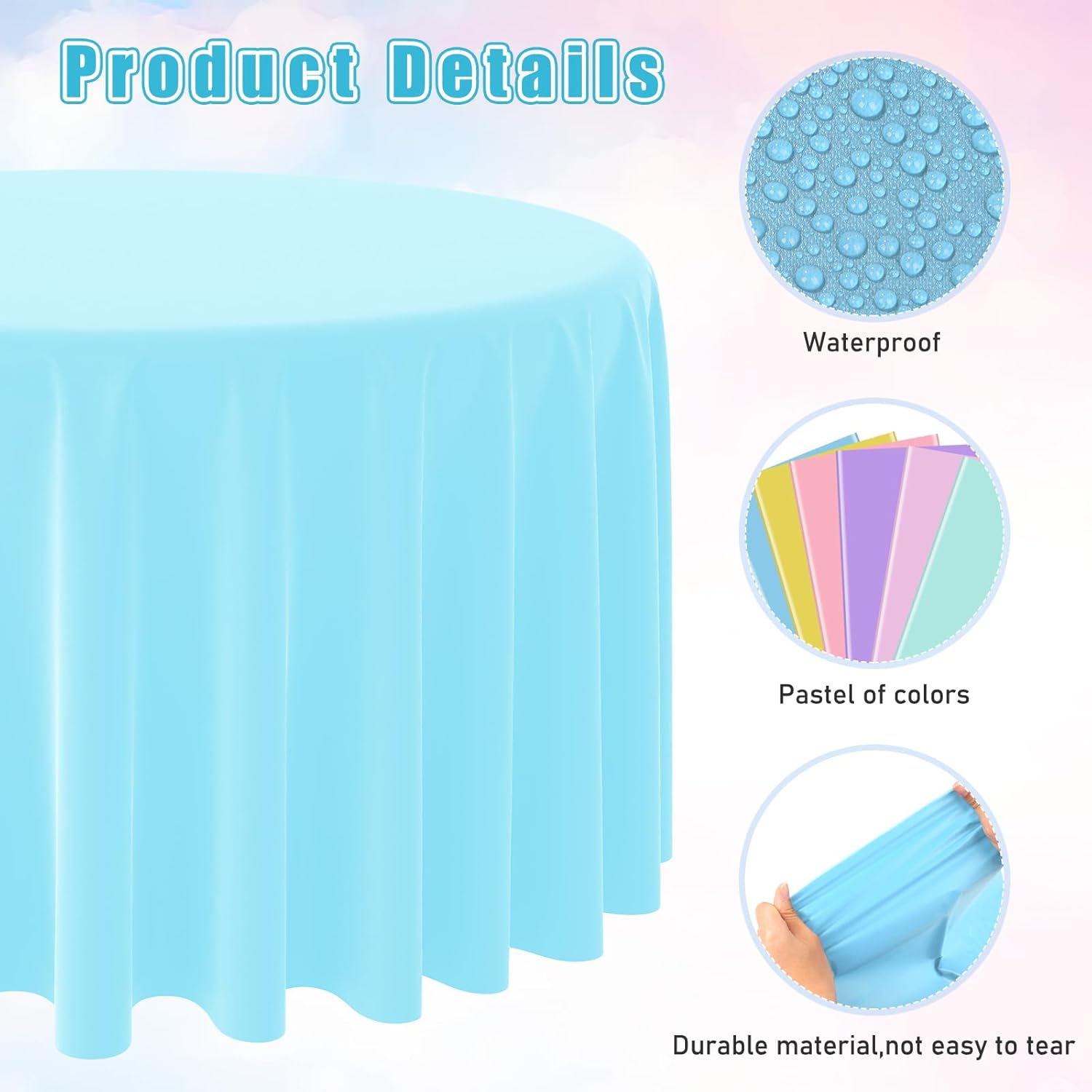Disposable Round Solid Color T - Table Cloth Disposable recension och pris