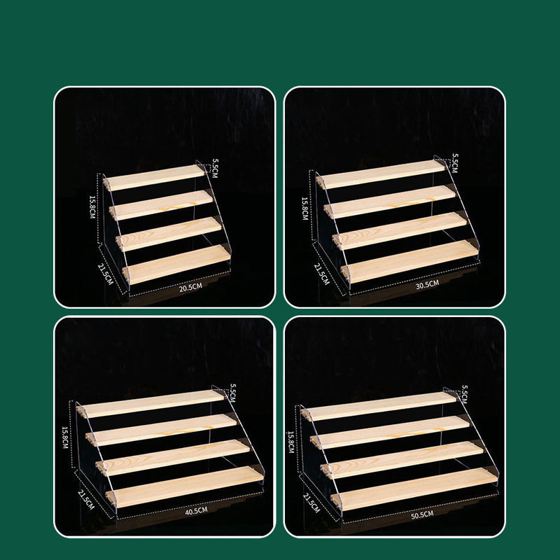 1-7 Step Acrylic Wood Display  - Cupcake Stand Tier recension och pris