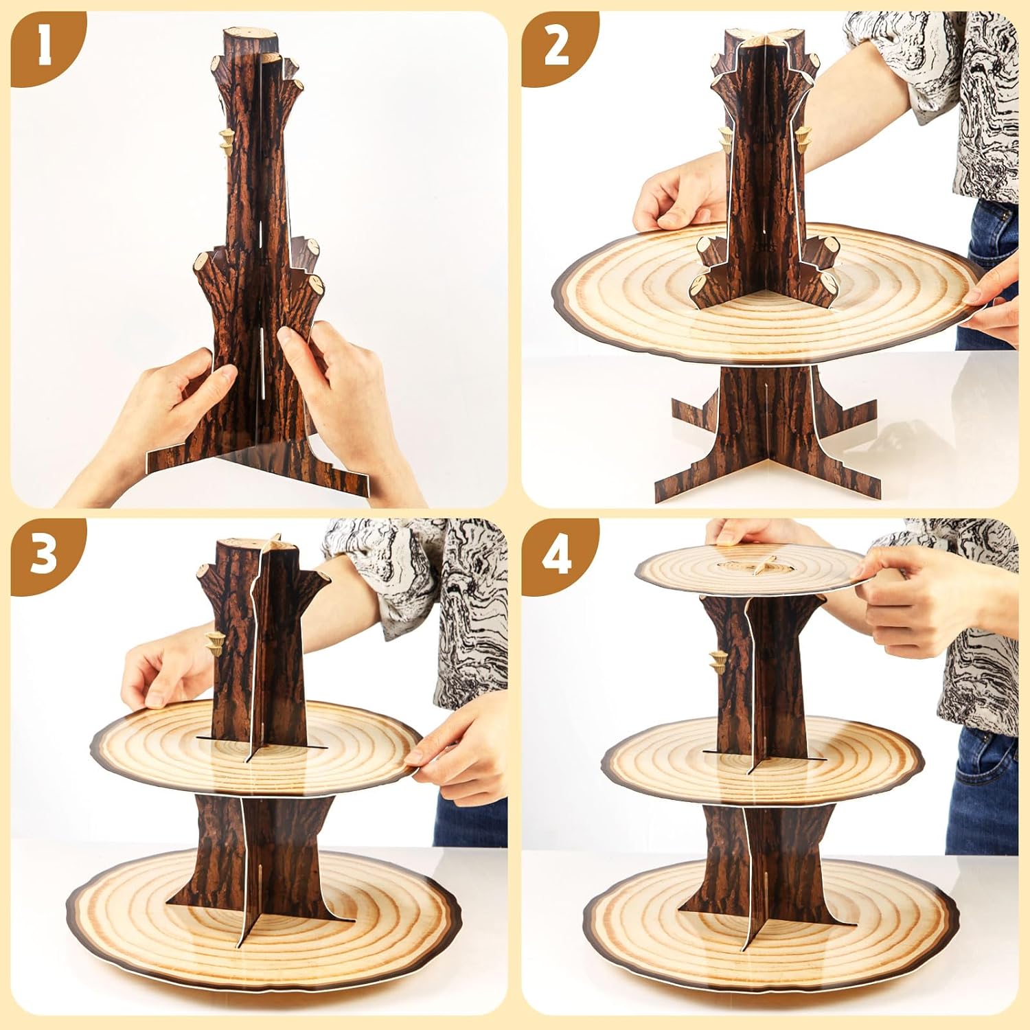 Wooden Cupcake Stand Decoratio - Cupcake Stand Tier recension och pris