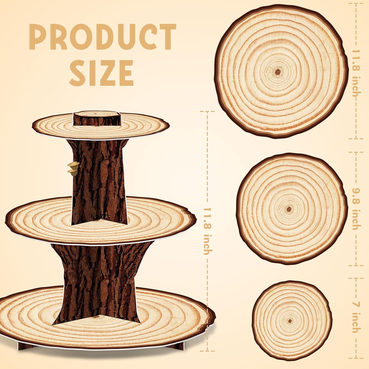 Wooden Cupcake Stand Decoratio - Cupcake Stand Tier recension och pris